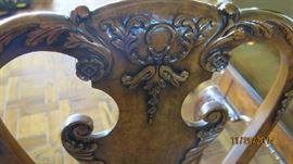 Detail of dining chair carving 