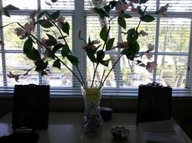  Cut crystal vase with flowers and marbles vase  http://www.ctonlineauctions.com/detail.asp?id=666249