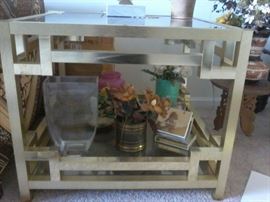  End table brass and grey glasshttp://www.ctonlineauctions.com/detail.asp?id=666431