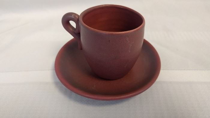 Van Briggle Mulberry Demitasse Cup and Saucer