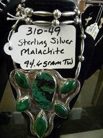 Sterling Silver & Malachite 