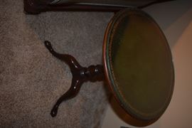 glass top round table