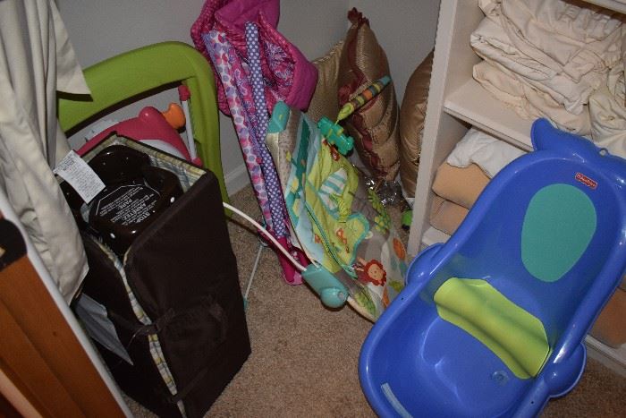 Tons of baby stuff,  stroller,  Graco  pack n Play, and more