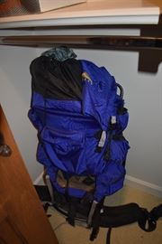 Fully loaded backback with tent, sleeping bag, stove propane and more. Havasupai here we come!! There are 2 of these. No hiking alone. ;)