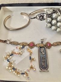 Sterling and vintage costume jewelry