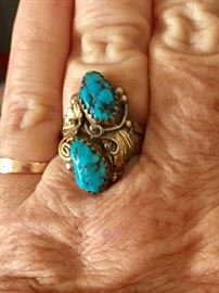 Signed HC Native American ring