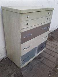 MCM Harmony House solid mahogany chest of drawers Dresser.  ONLY $32.25 on Saturday!