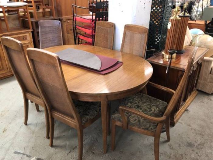 Vintage Dining Table and 6 chairs, priced SUPER cheap!  Just $42.25 on Saturday!