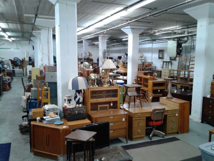 A look at the 3700 square foot warehouse FILLED with treasures that ALL must be gone by end of the week!