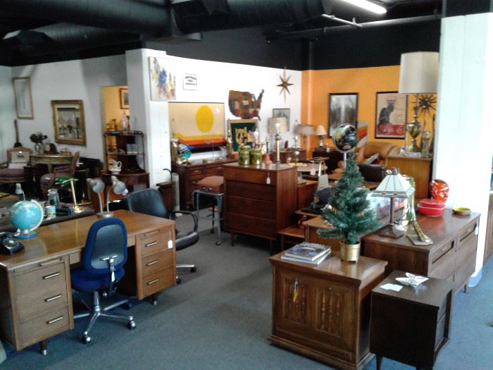 A partial view of the 1500 square foot showroom of Treasure that ALL must be GONE by end of the week!