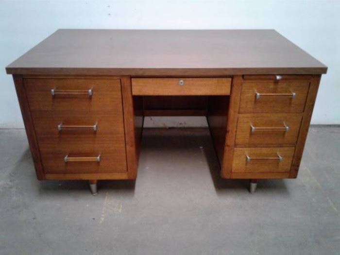 Mid Century Wise executive desk.  Great deal at $49 on Saturday!