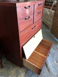 Solid Wood 5 drawer Chest with bottom drawer completely cedar lined!  Only $49, on Saturday!