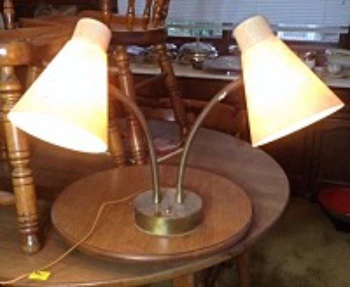  Mid Century Dual Light Table Lamp 