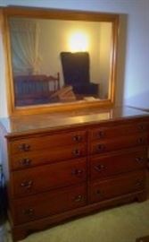  Tell City Style 6 Drawer Dresser With Mirror 