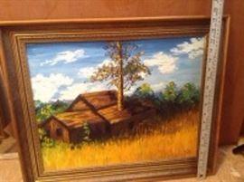 Framed Oil Painting By Myrtle Gibson Wood
