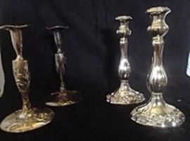 Towle  Colonial Silver Co Candle Holders 