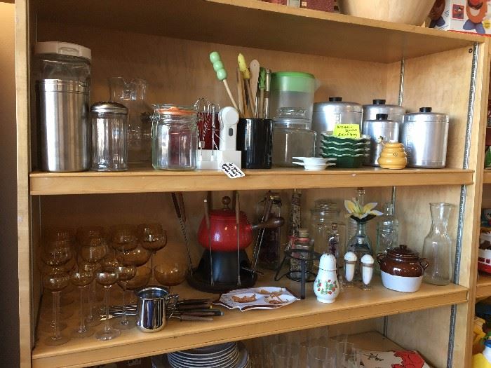 Vintage and MCM kitchen tools, dishes, etc.