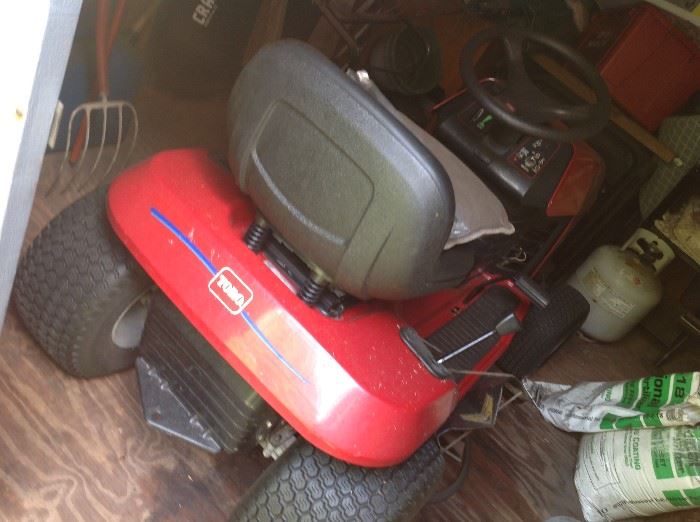 Toro Riding Mower (owner says it ran last Sept 2017-should only need battery or charge). $350.00