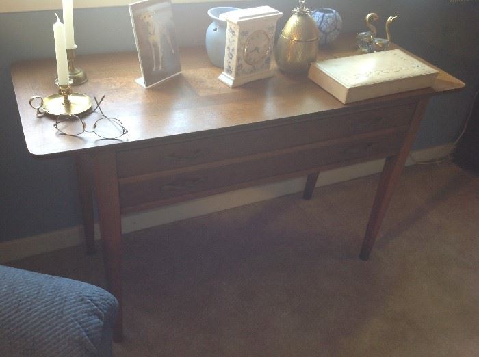 Mid Century 2 Drawer Table $ 240.00