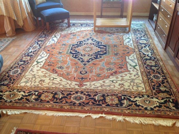 Area rug (faded stain - top right corner of carpet) 8' x 10' $ 320.00