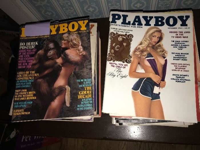 Playboy magazines from the 1970 - 1980's