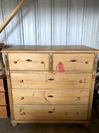 Large French Country Light Wood Dresser Chest of Drawers
