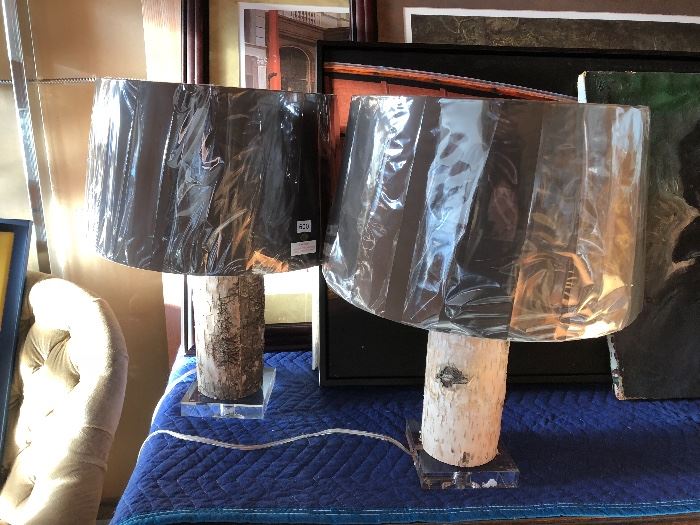 Arterior Rustic Designer  Bark Lamps