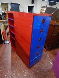 Kartell Style Tall Chest,Side Shelves