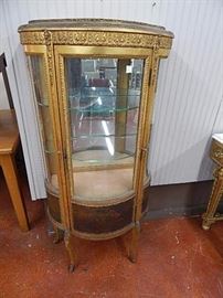 French Gilt Hand Painted Vitrine