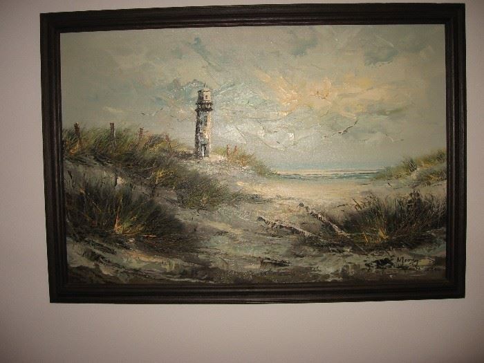 Signed Moody oil painting