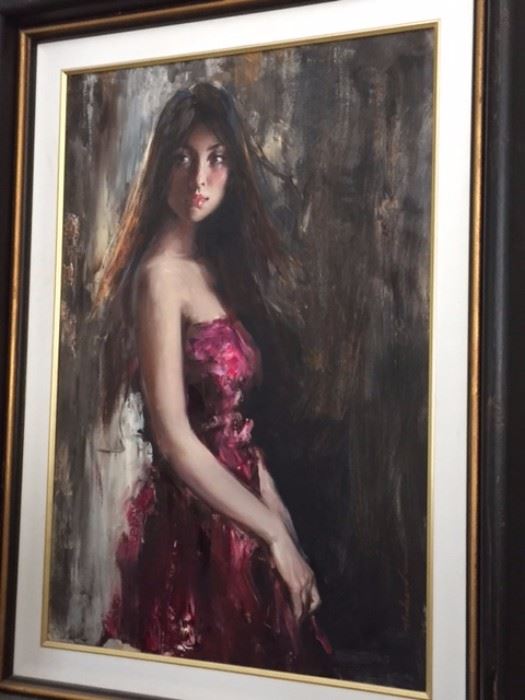 Looking Back, Astroshenko, COA, Oil on Canvas