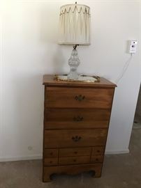 Small Chest of Drawers, Lamp