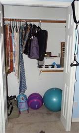 Linens, picture frames, exercise balls & sleeping bags