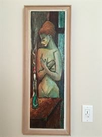 Oil on Board Painting - Signed & Dated 1956