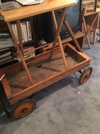 This is a special treasure...a darling wooden wagon!!!