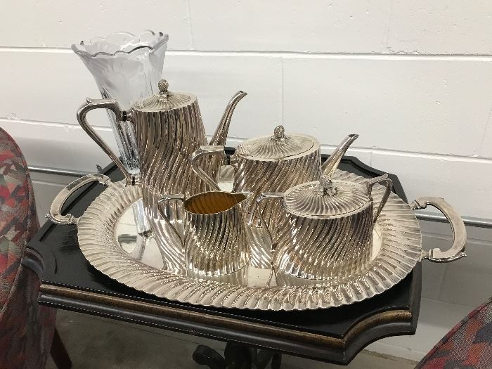 Silve Plate decorative tea service 