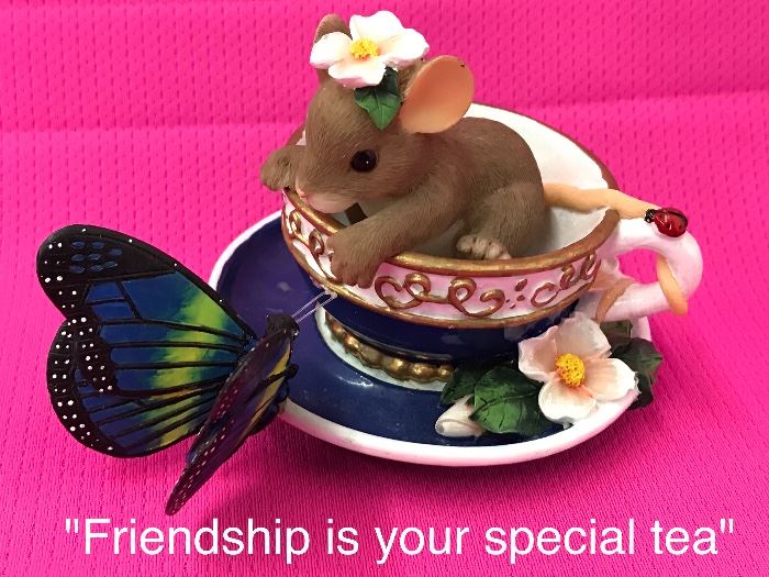 Charming Tails Figurine; “Friendship is your Special Tea”
