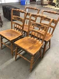 Set of Hitchcock chairs 
