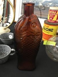Brown fish shape/design bottle 