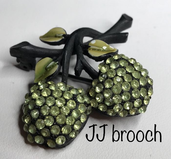 JJ Brooch; double cherries 