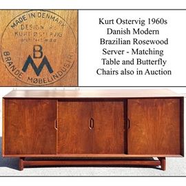 Furniture Danish Modern Kurt Ostervig Buffet Rosewood