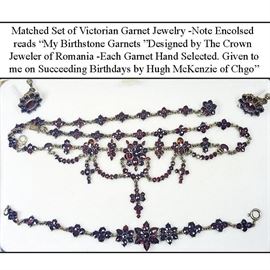 Jewelry Victorian Garnet Matched Set