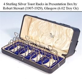 Sterling Silver Tost Racks In PresentationBox By Robert Stewart Glasgow