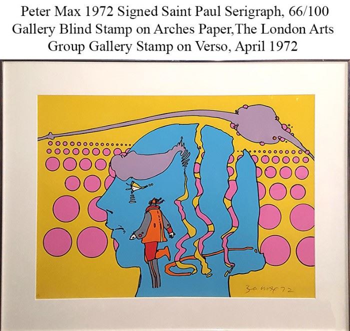 Art Max Peter Saint Paul Serigraph 1972 Signed Dated