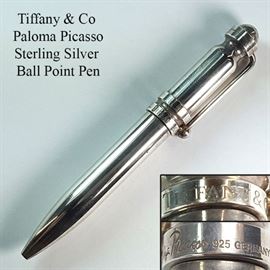 Sterling Silver Tiffany Co Paloma Picasso Ball Point Pen