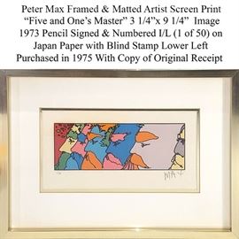 Art Max Peter Colored Lithograph Five And Ones Master