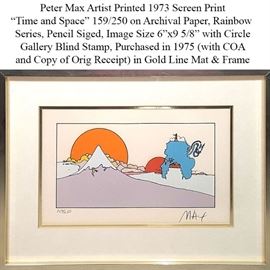 Art Max Peter Colored Lithograph Time And Space