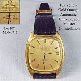 Clocks Watches 18k Gold Omega Constelation Mens Watch
