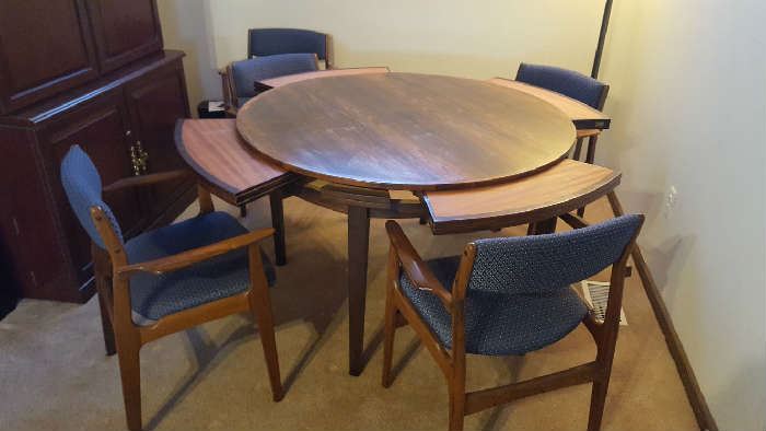 $500 for table - Dyrlund Made in Denmark lotus table with flip top.