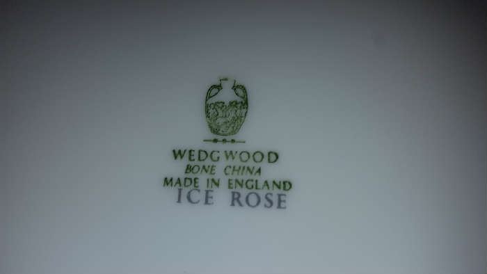 Ice Rose Wedgewood china dishes